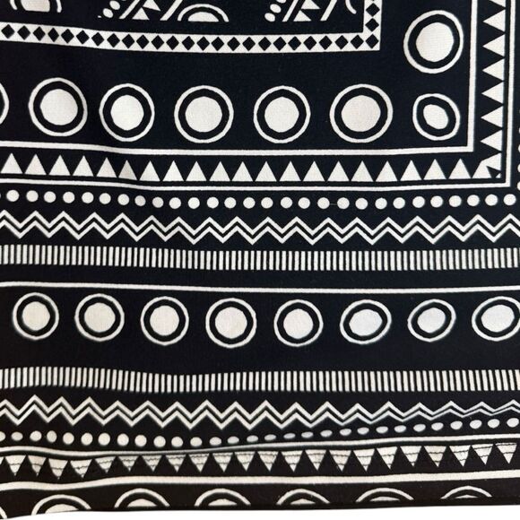Banana Republic Black and White Geometric Pattern Dress Sz M - Picture 4 of 10